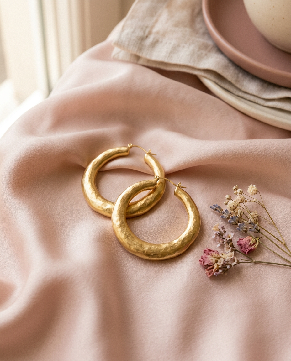 Golden Statement Hoops